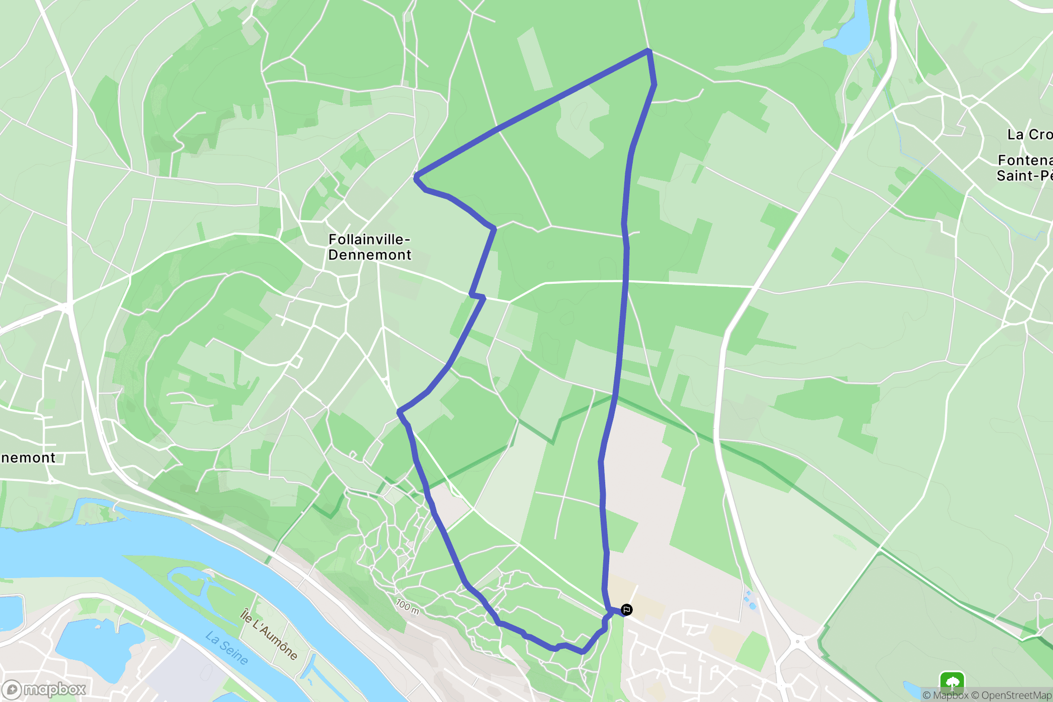 Limay : carte du parcours de randonnée - France