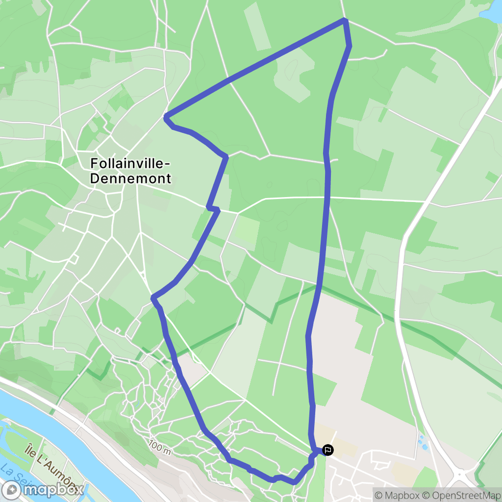 Limay : carte du parcours de randonnée - France