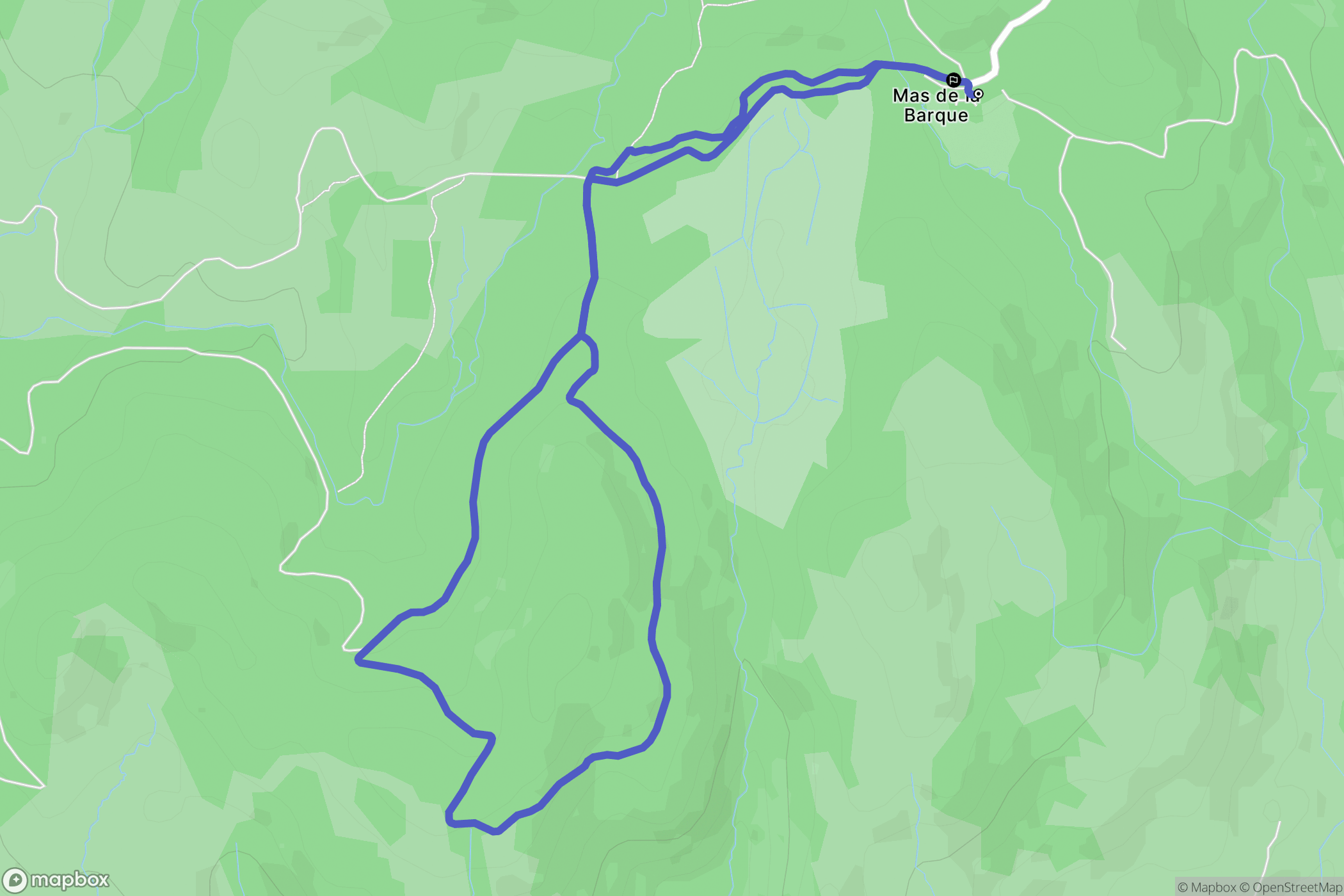 Pont-de-Montvert-Sud-Mont-Lozère : carte du parcours de randonnée - France