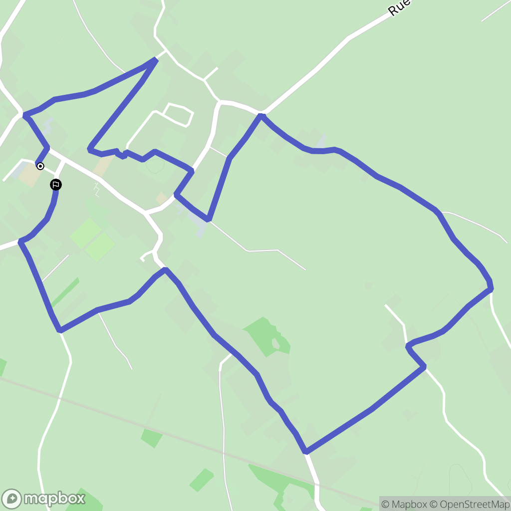Landas : carte du parcours de randonnée - France