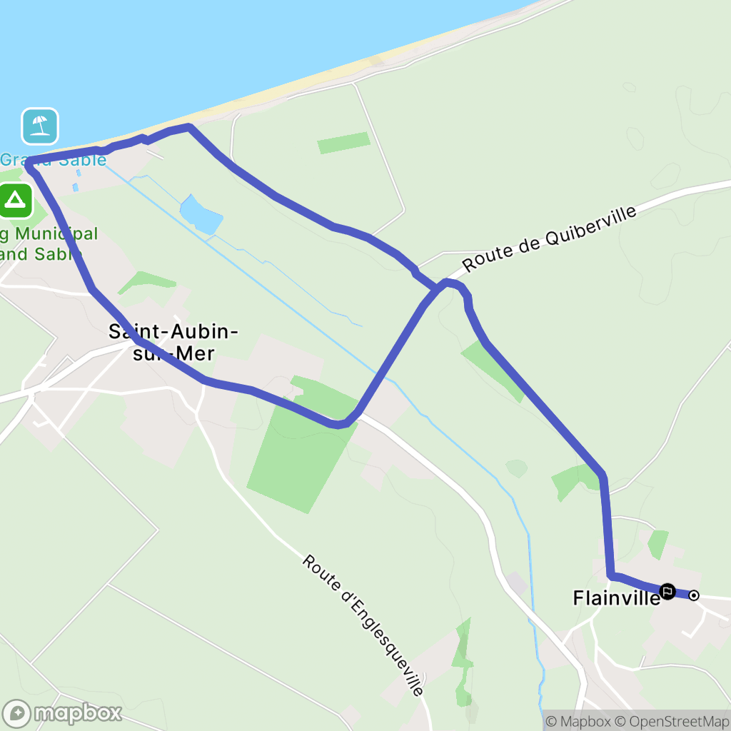 Le Bourg-Dun : carte du parcours de randonnée - France