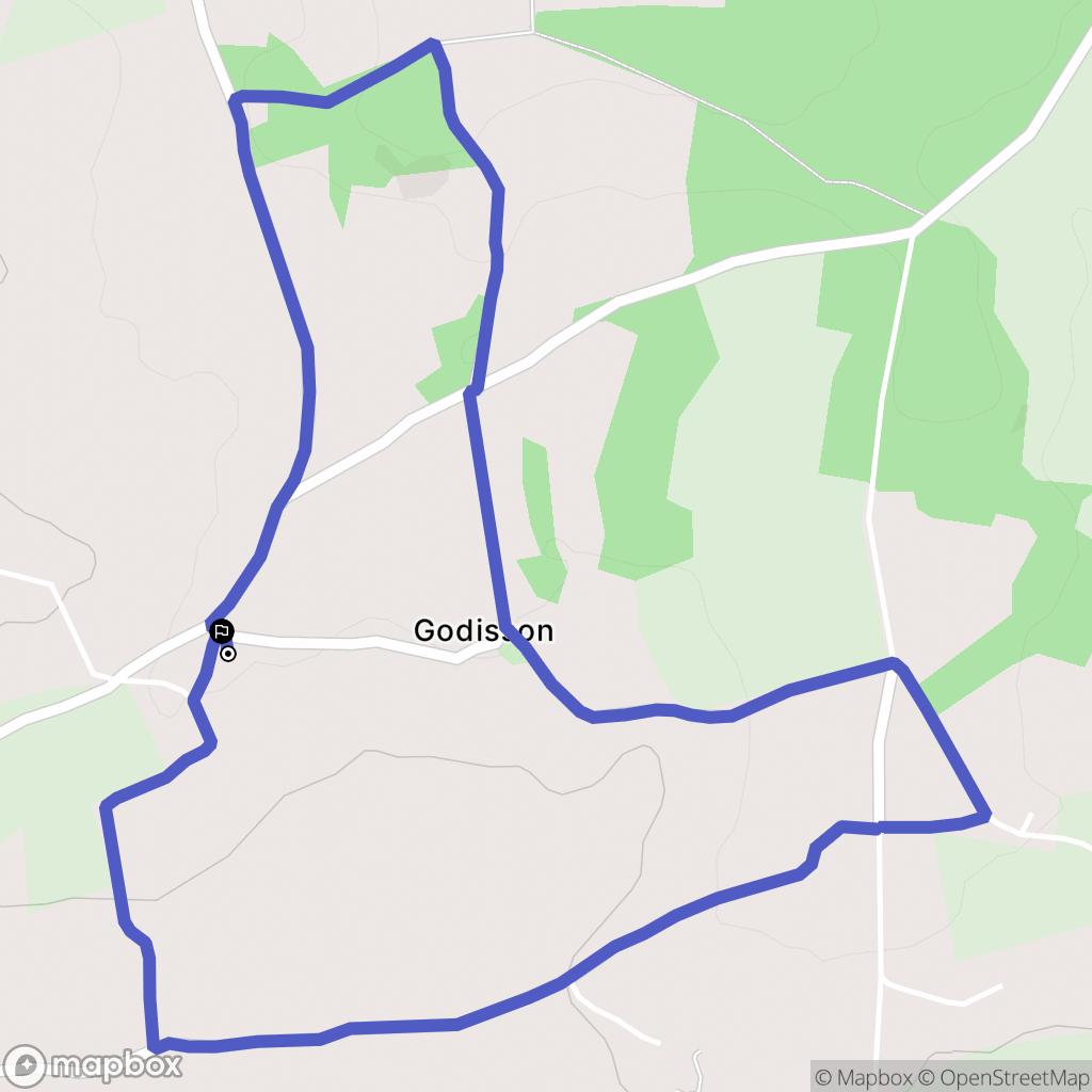 Godisson : carte du parcours de randonnée - France