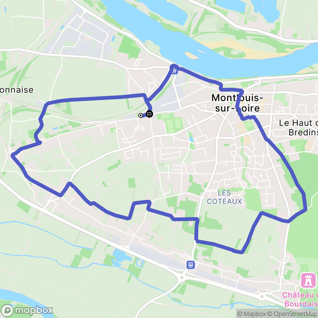 Montlouis-sur-Loire : carte du parcours de randonnée - France