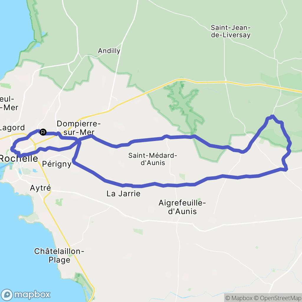 Puilboreau : carte du parcours de randonnée - France