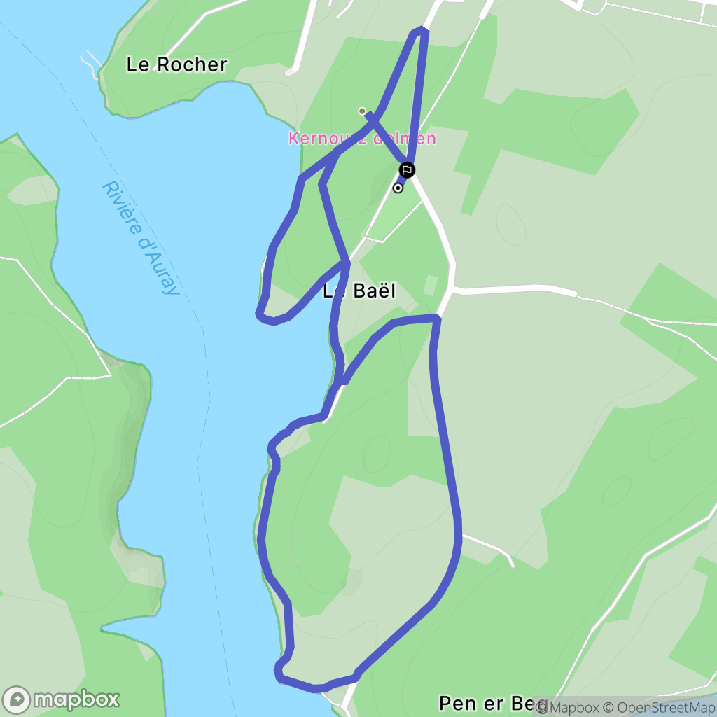 Le Bono : carte du parcours de randonnée - France