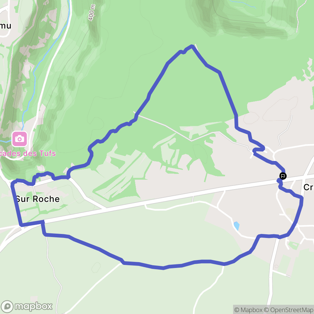 Crançot : carte du parcours de randonnée - France