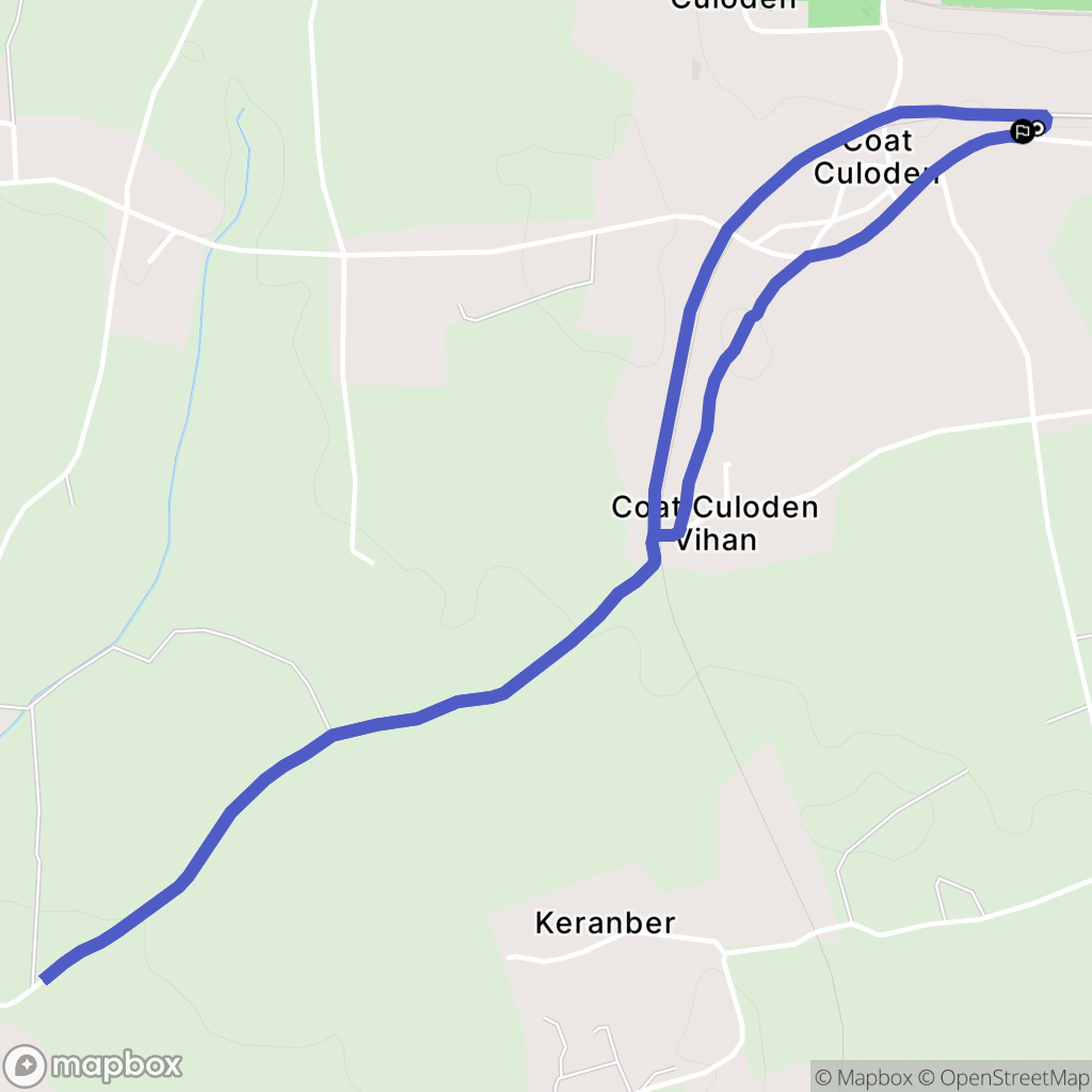 Rosporden : carte du parcours de randonnée - France