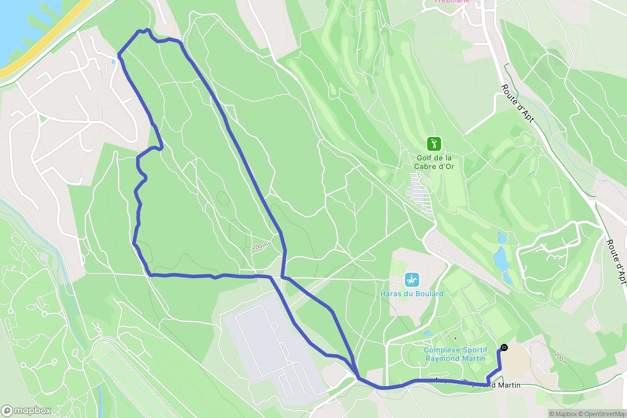 Cabriès : carte du parcours de randonnée - France