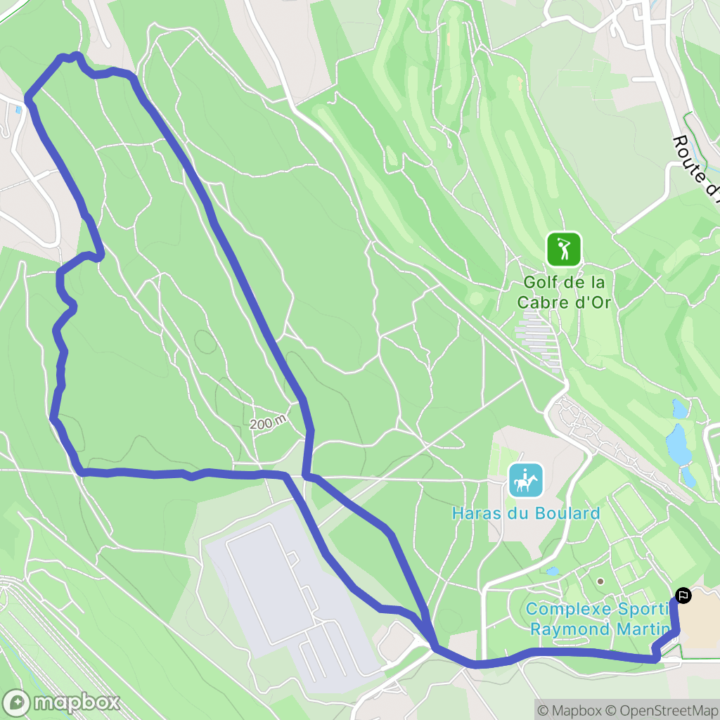 Cabriès : carte du parcours de randonnée - France