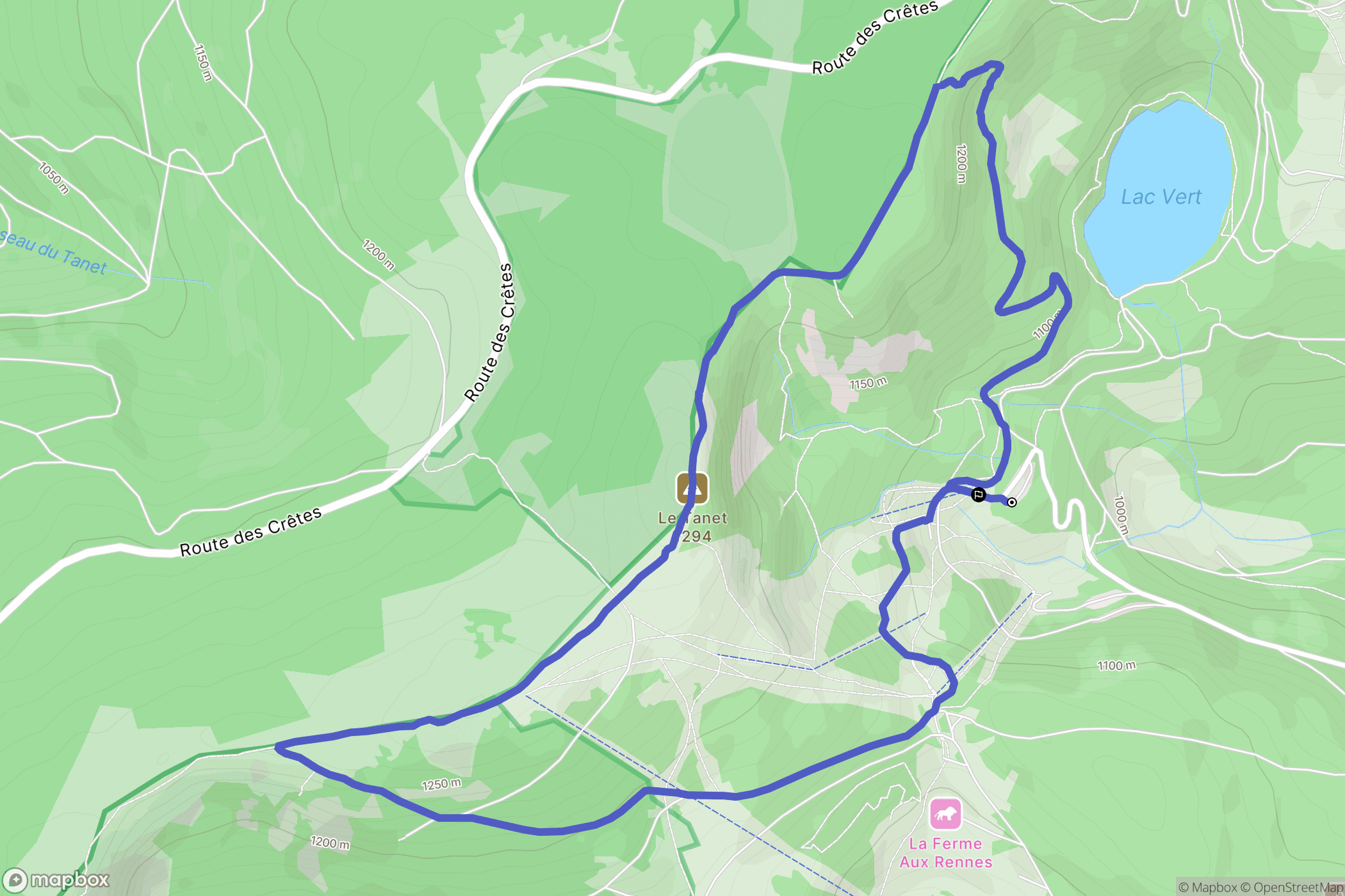 Soultzeren : carte du parcours de randonnée - France