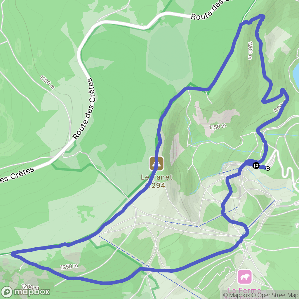 Soultzeren : carte du parcours de randonnée - France