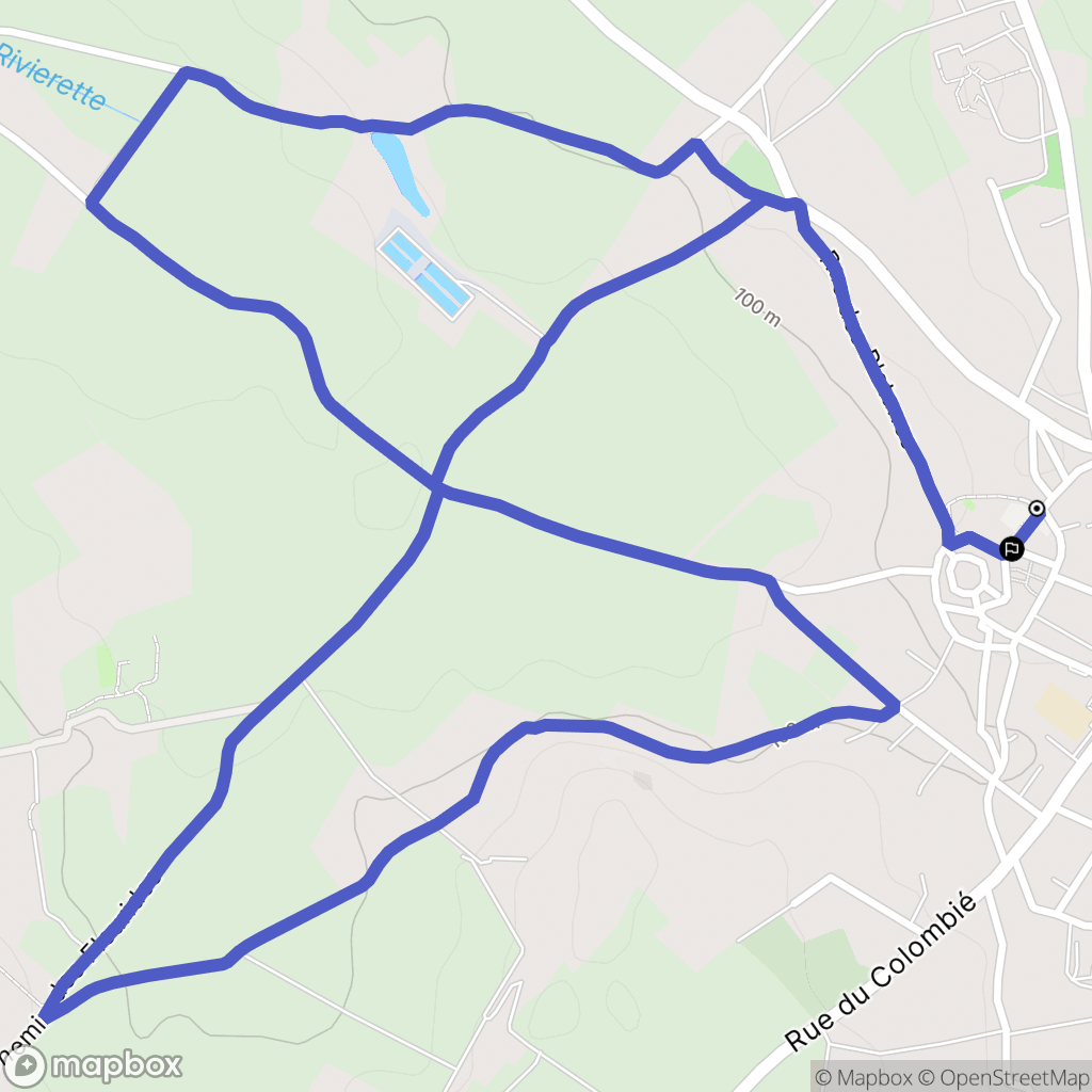 Puimisson : carte du parcours de randonnée - France