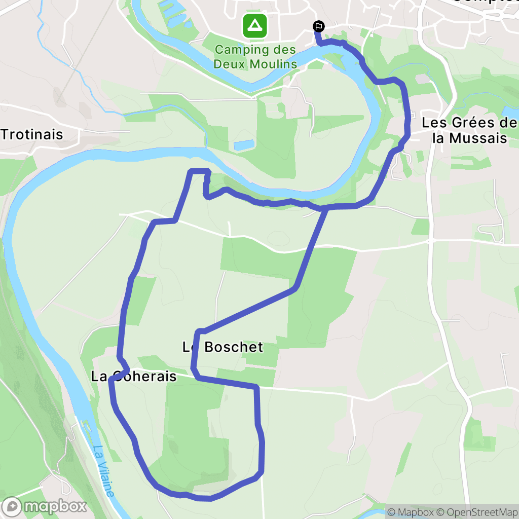 Bourg-des-Comptes : carte du parcours de randonnée - France