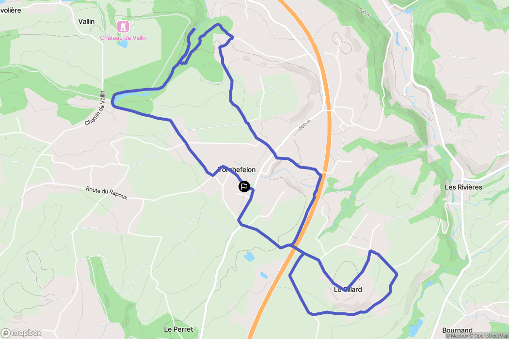 Torchefelon. : carte du parcours de randonnée - France