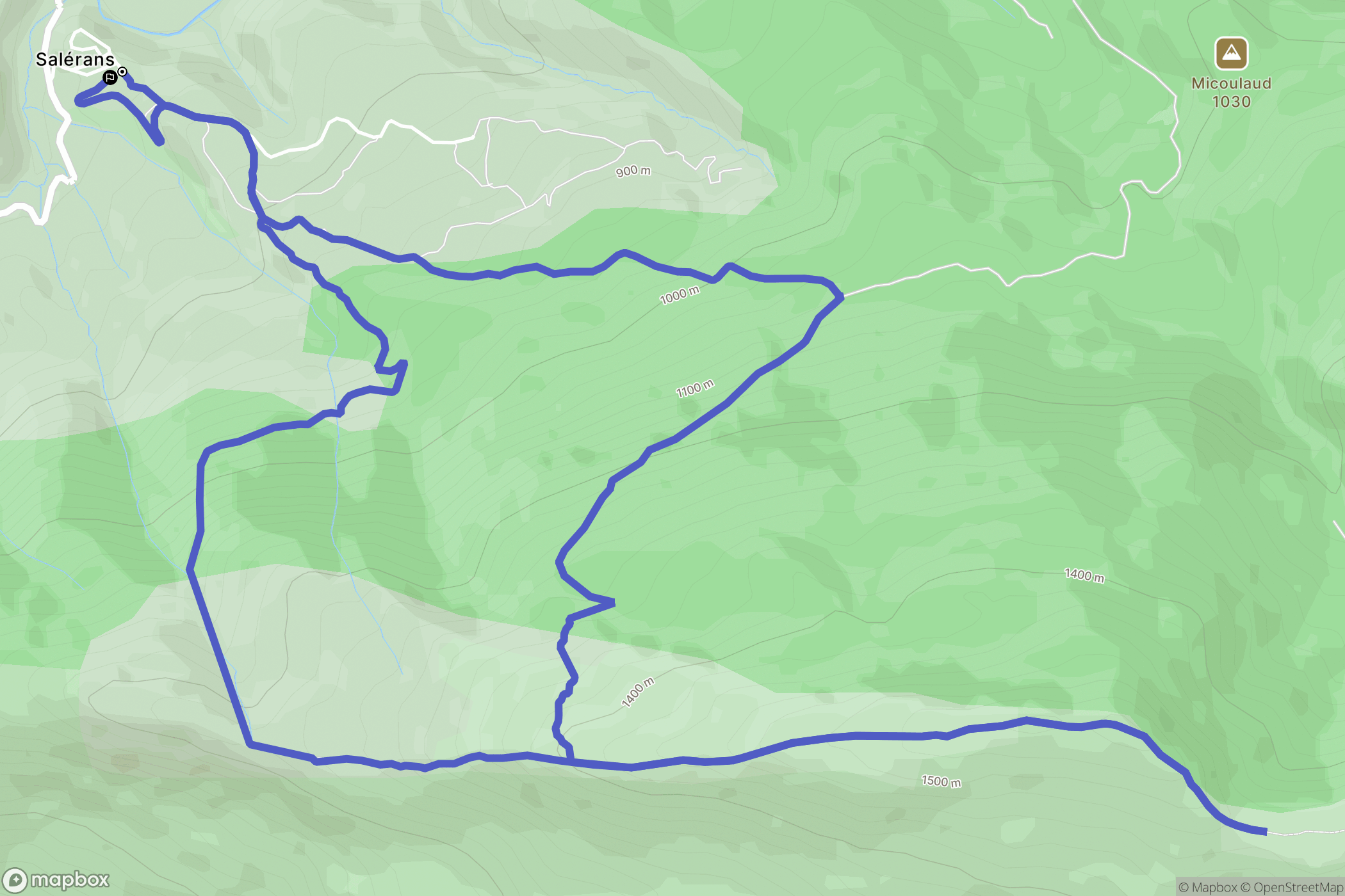 Salérans : carte du parcours de randonnée - France