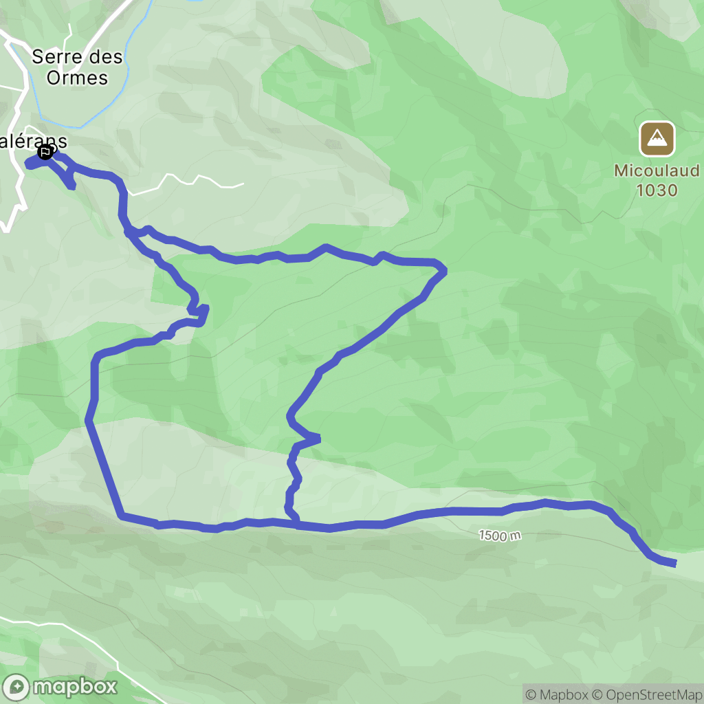 Salérans : carte du parcours de randonnée - France