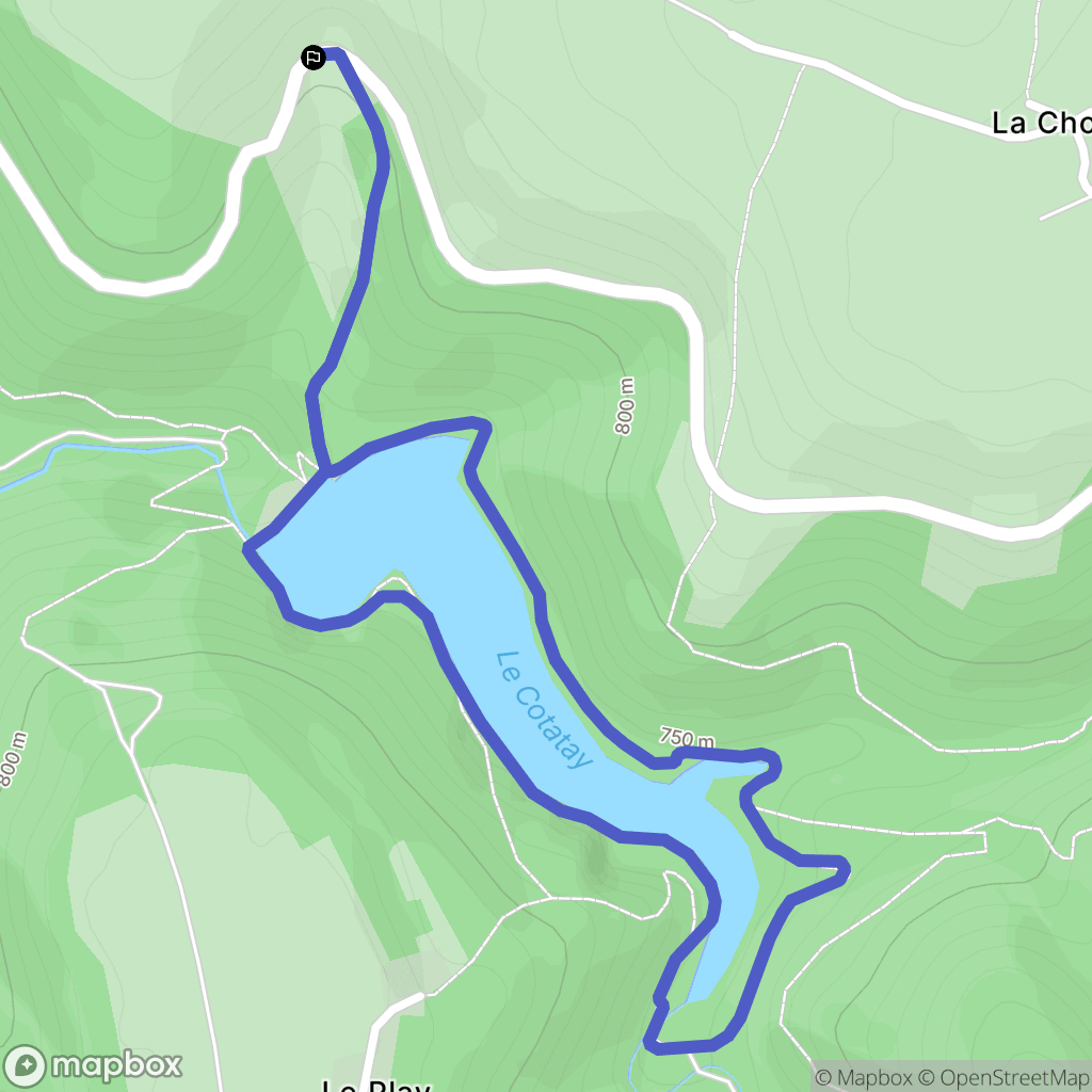 La Ricamarie : carte du parcours de randonnée - France