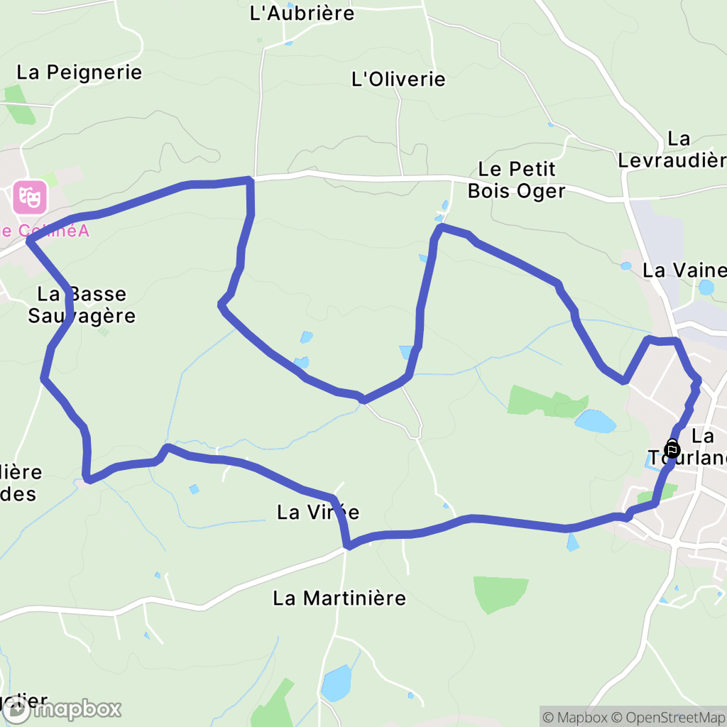 Tourlandry : carte du parcours de randonnée - France