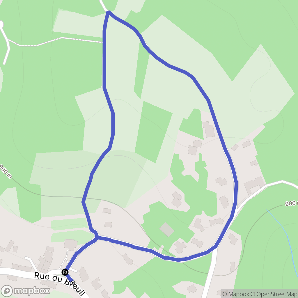 Chaspinhac : carte du parcours de randonnée - France