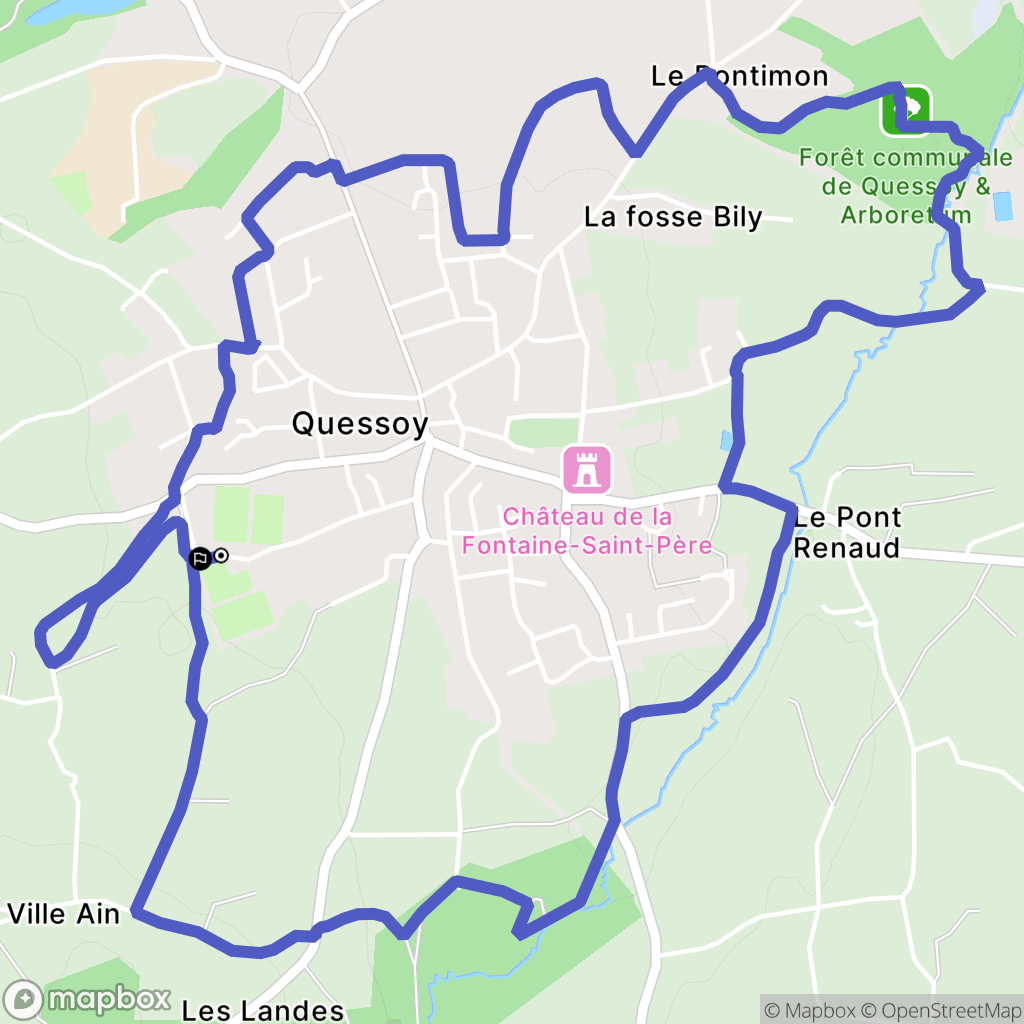 Quessoy : carte du parcours de randonnée - France