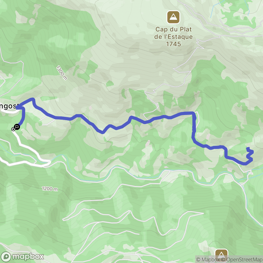 Ardengost : carte du parcours de randonnée - France