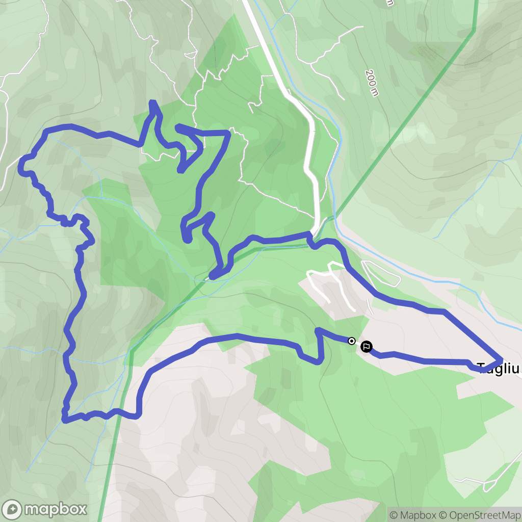 Zonza : carte du parcours de randonnée - France