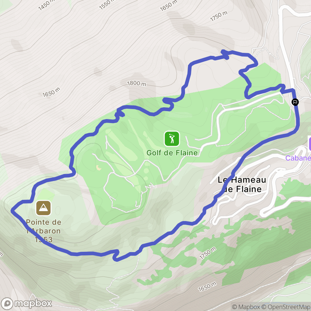 Arâches-la-Frasse : carte du parcours de randonnée - France