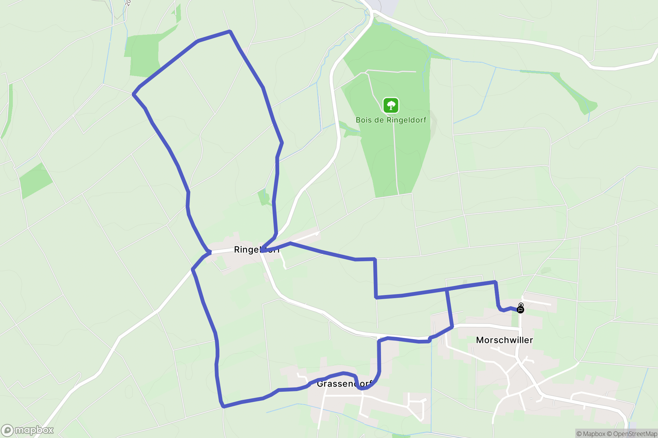 Morschwiller : carte du parcours de randonnée - France