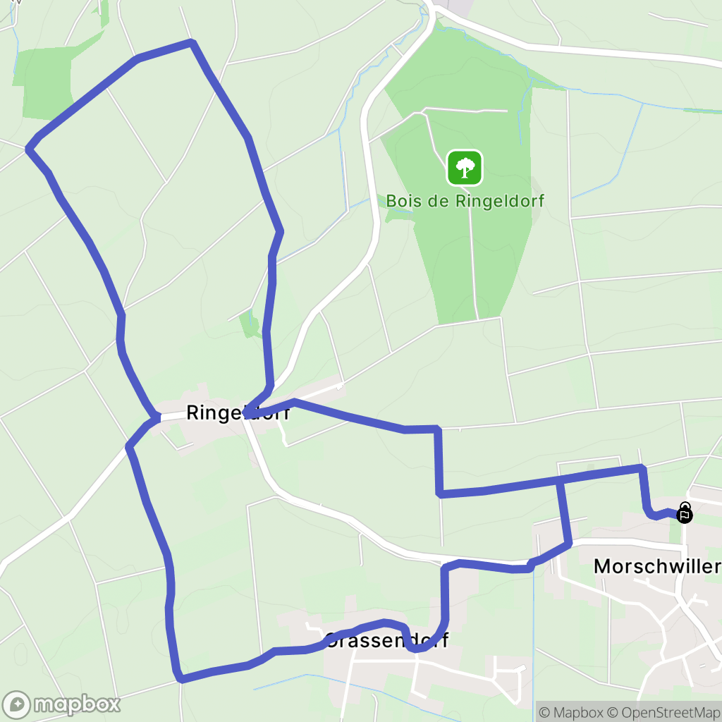 Morschwiller : carte du parcours de randonnée - France