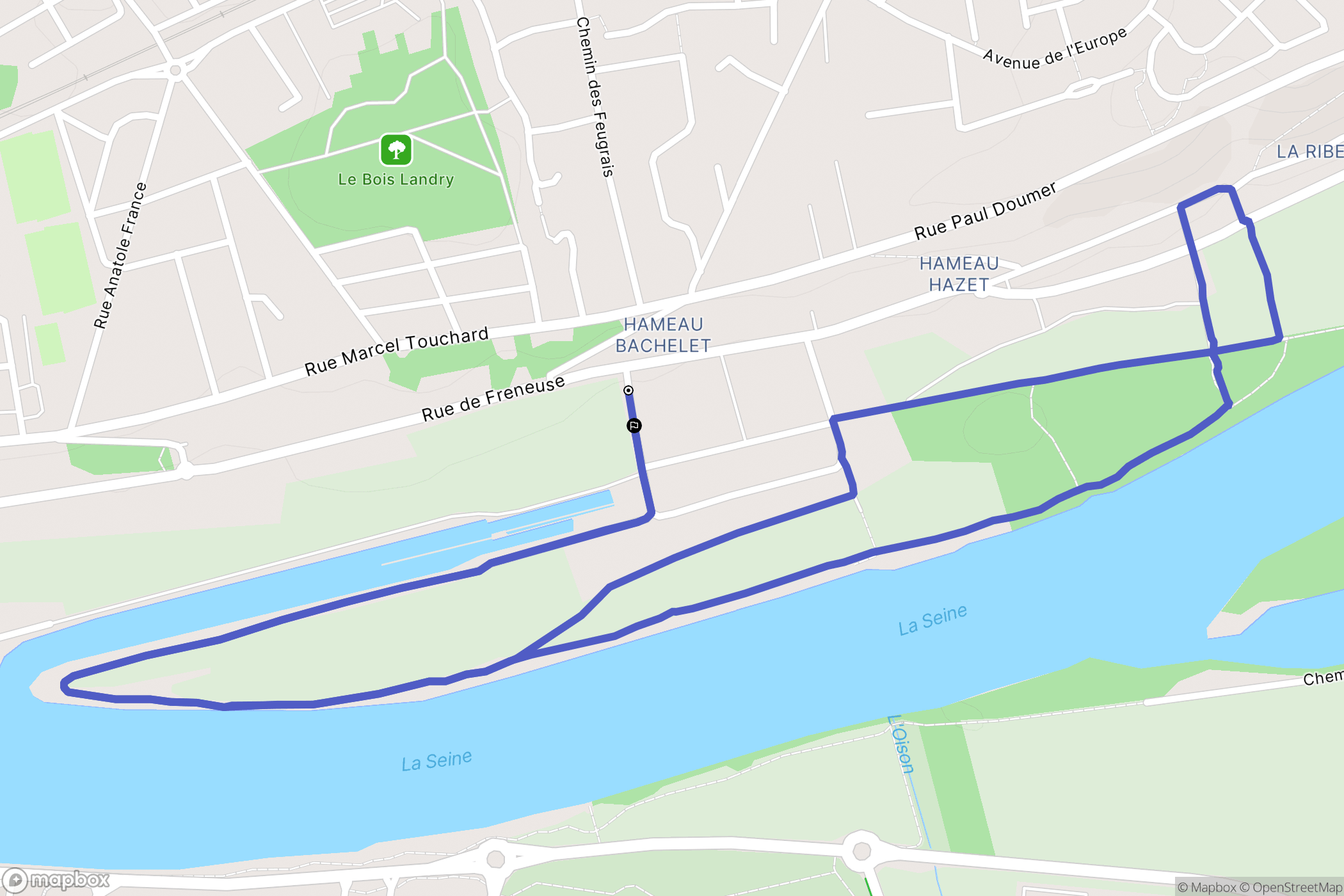 Saint-Aubin-lès-Elbeuf : carte du parcours de randonnée - France