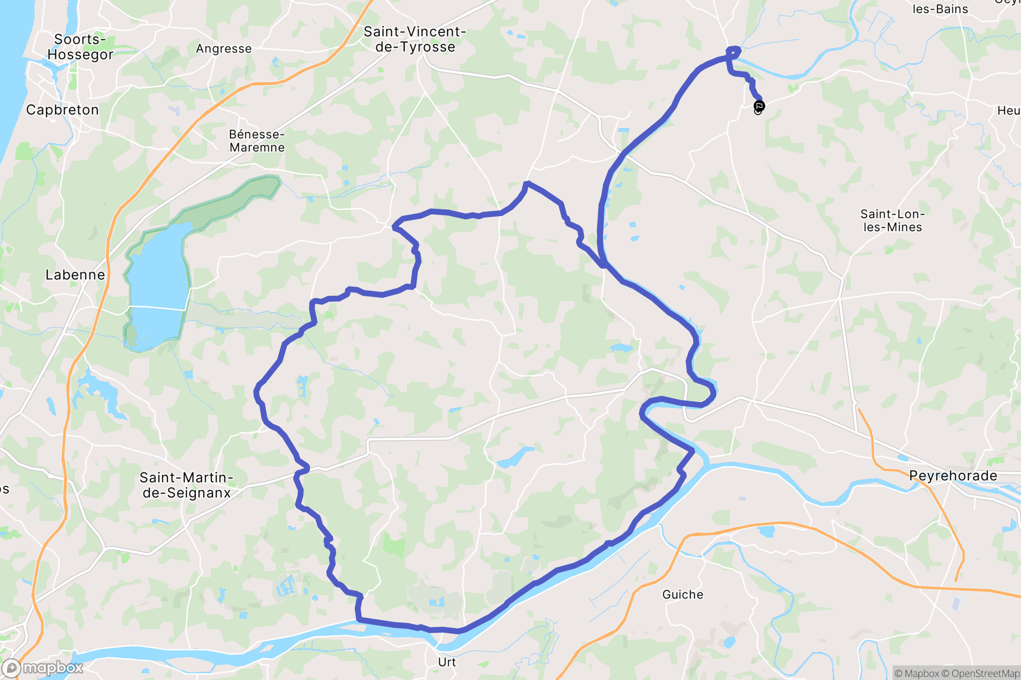 Orist : carte du parcours de randonnée - France