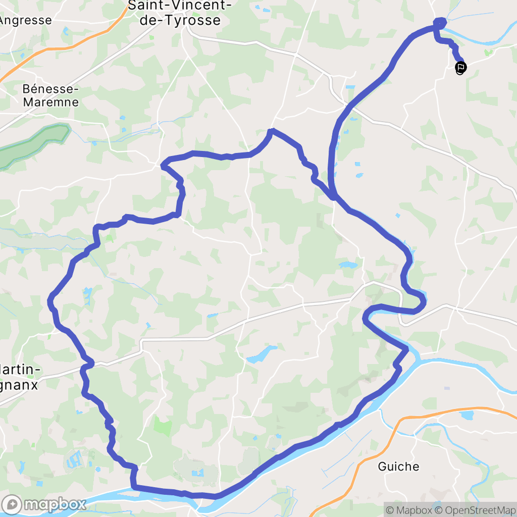 Orist : carte du parcours de randonnée - France