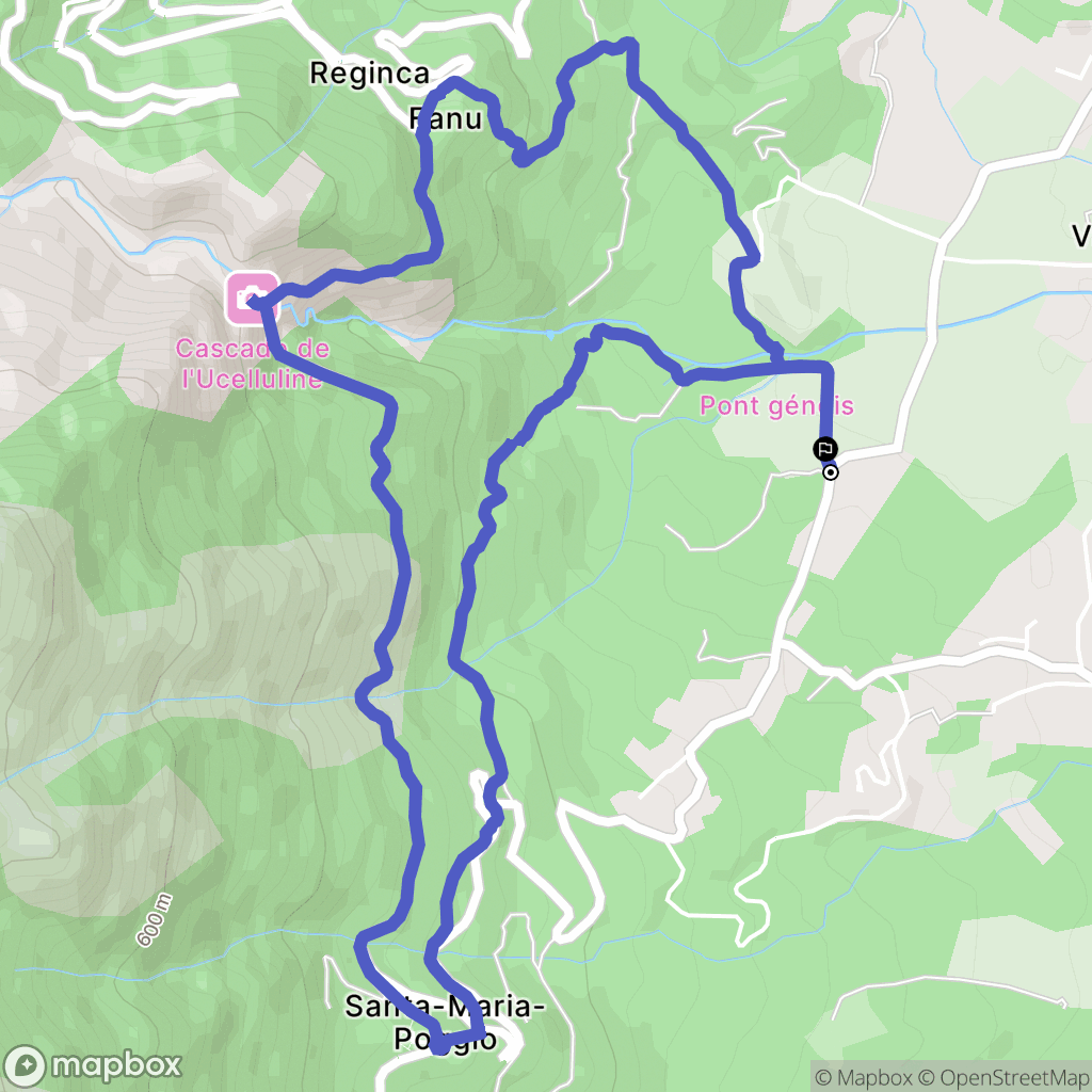Santa-Maria-Poggio : carte du parcours de randonnée - France