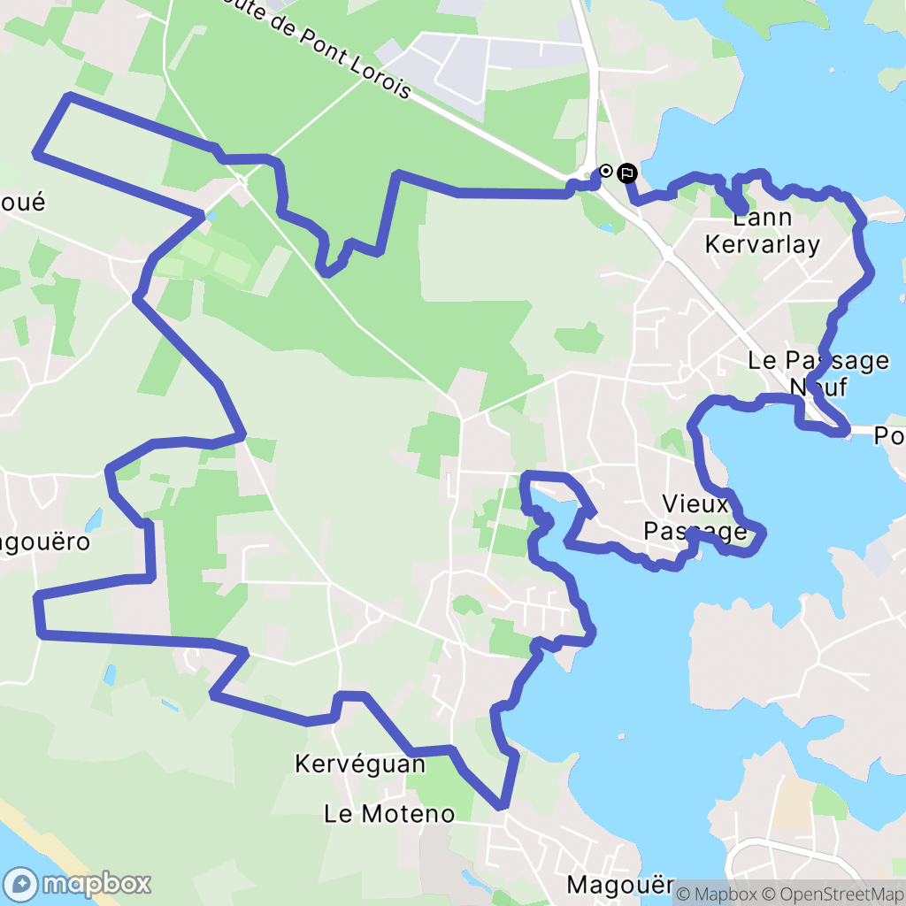 Plouhinec : carte du parcours de randonnée - France