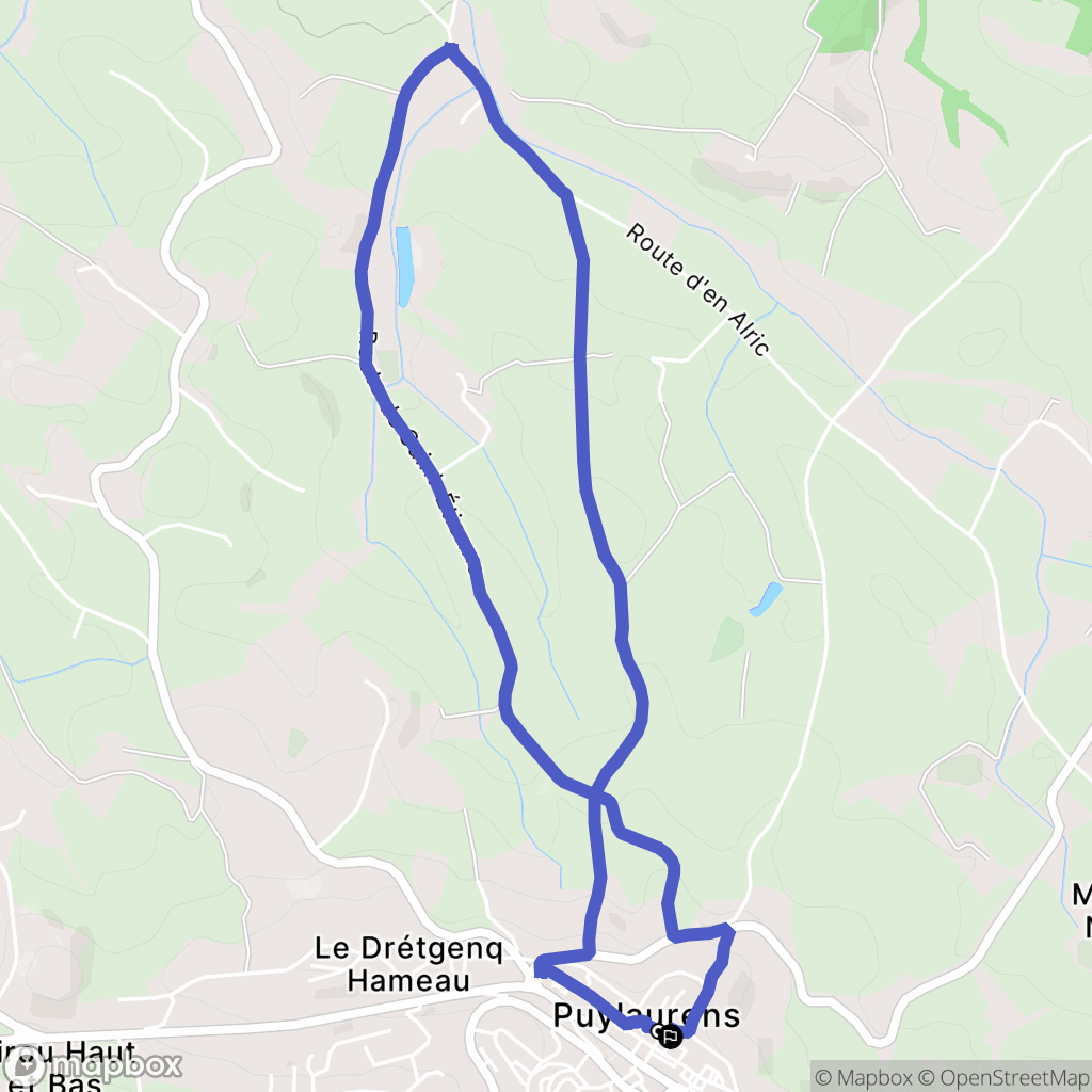 Saint Étienne de Florac : carte du parcours de randonnée - France