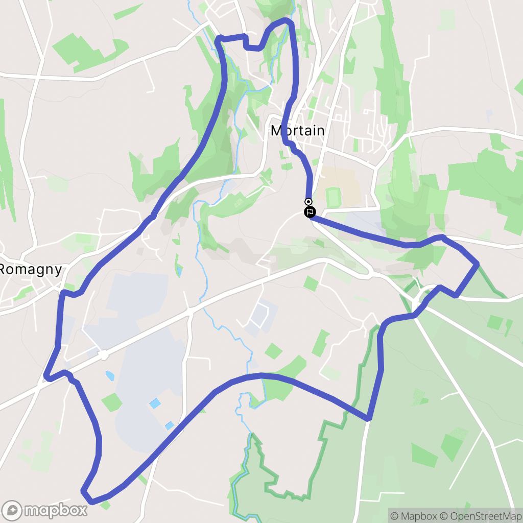 Mortain-Bocage : carte du parcours de randonnée - France