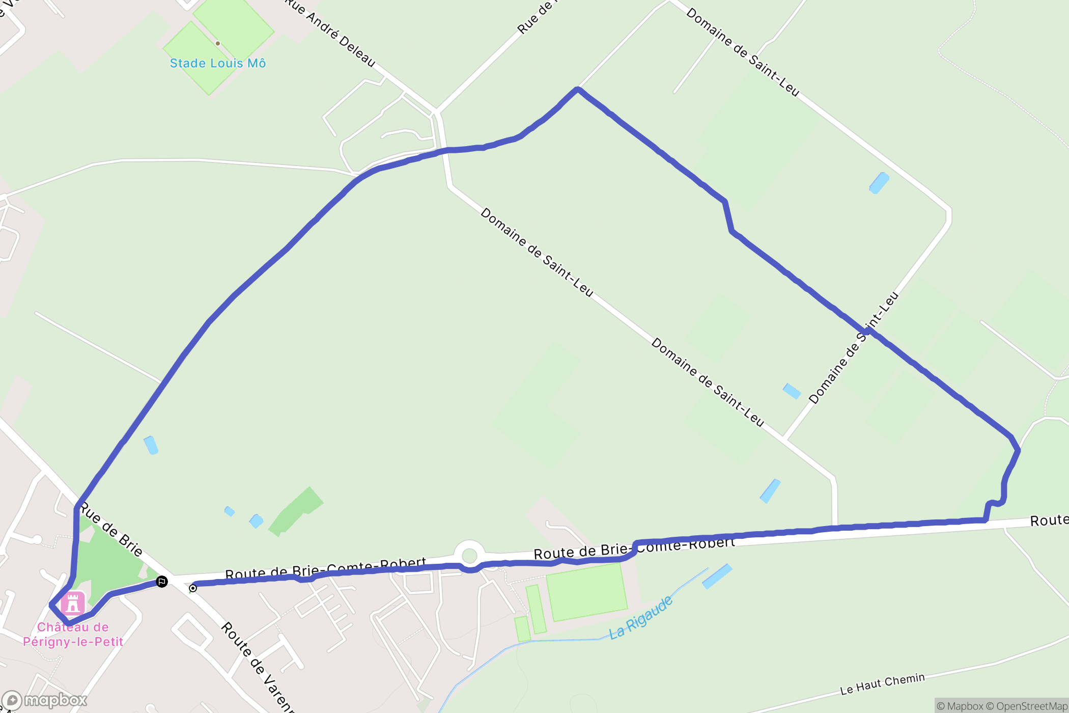 Périgny : carte du parcours de randonnée - France
