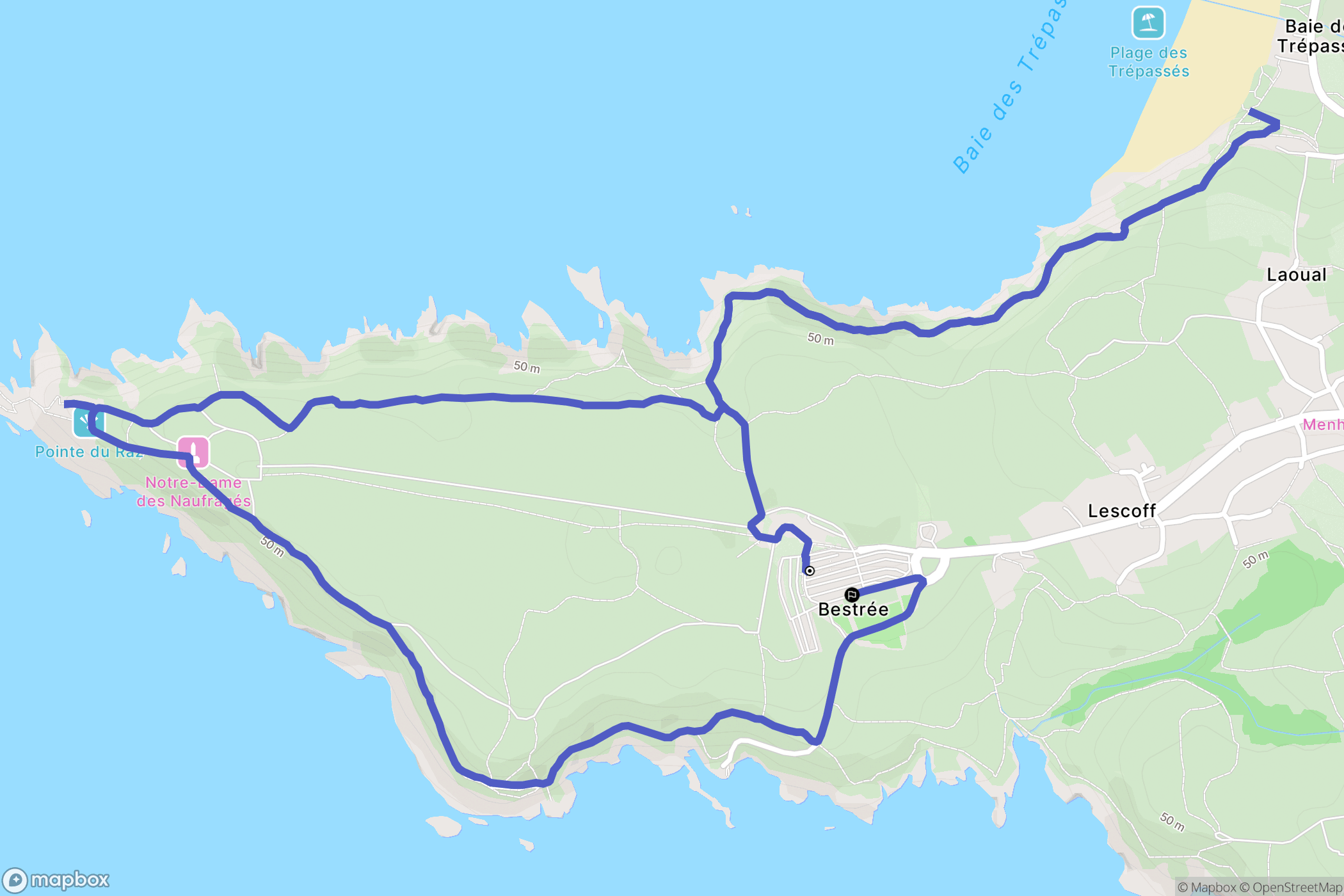 Plogoff: routekaart voor buitenactiviteiten - France