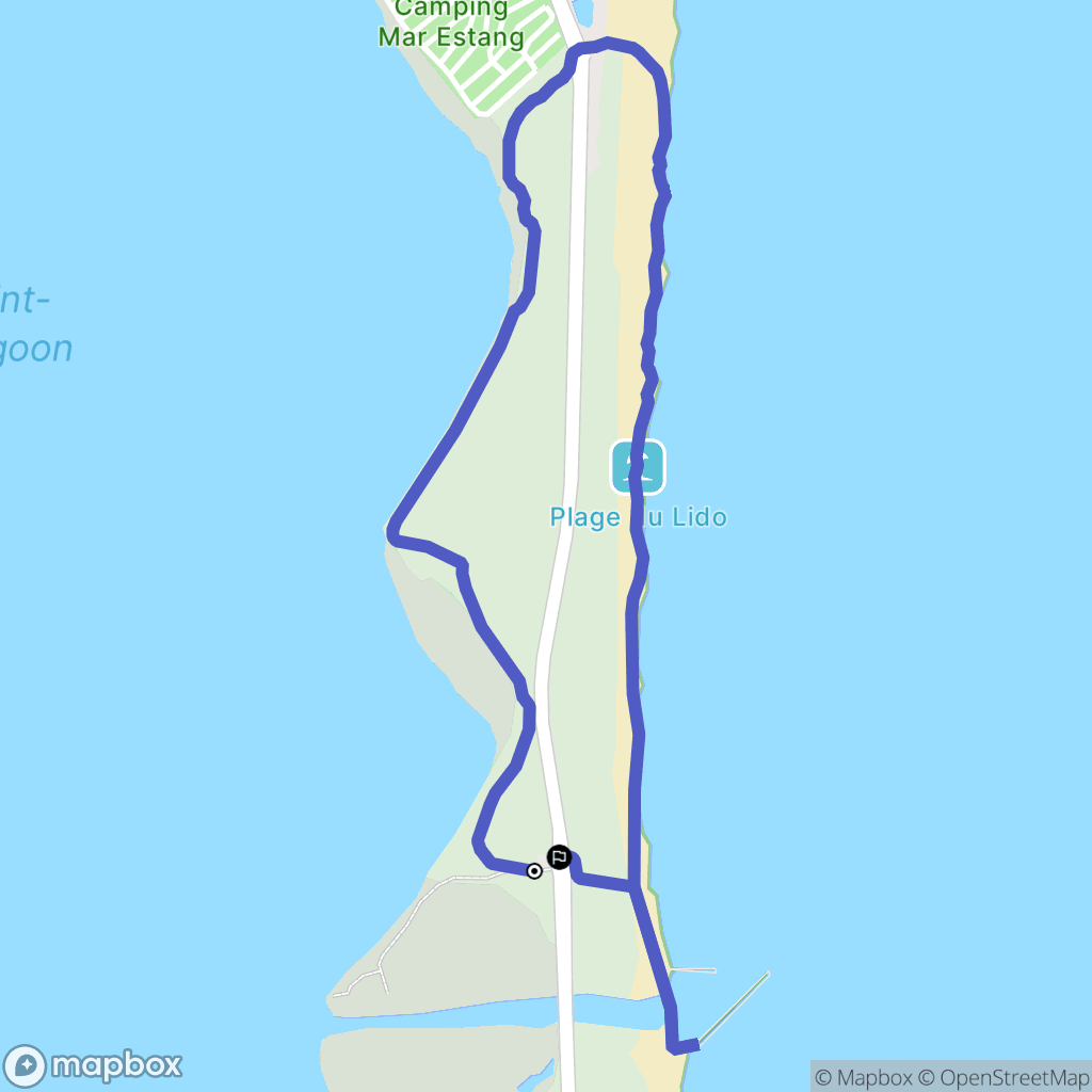 Canet-en-Roussillon : carte du parcours de randonnée - France