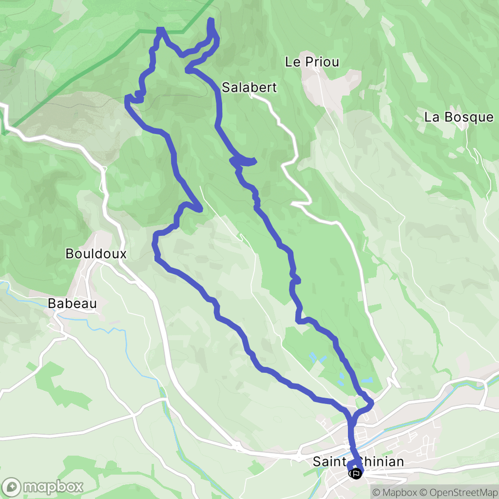 Saint Chinian : carte du parcours de randonnée - France