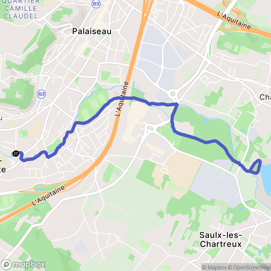 Palaiseau : carte du parcours de randonnée - France