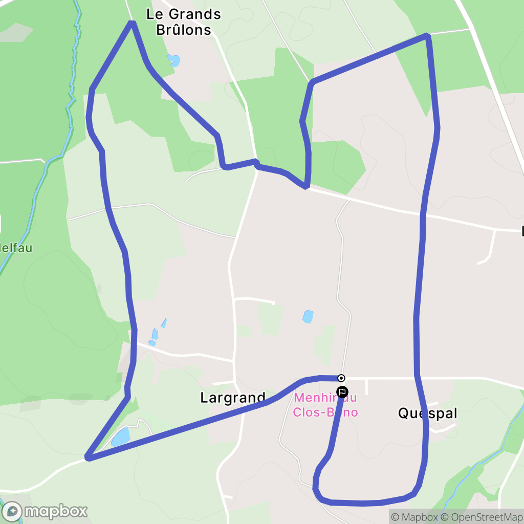 Le Cours : carte du parcours de randonnée - France