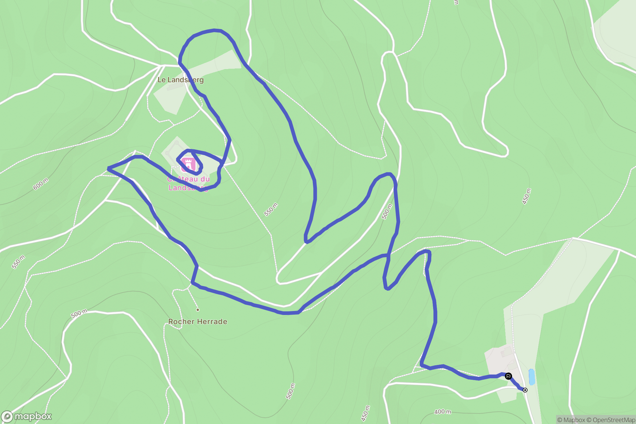 Barr : carte du parcours de randonnée - France