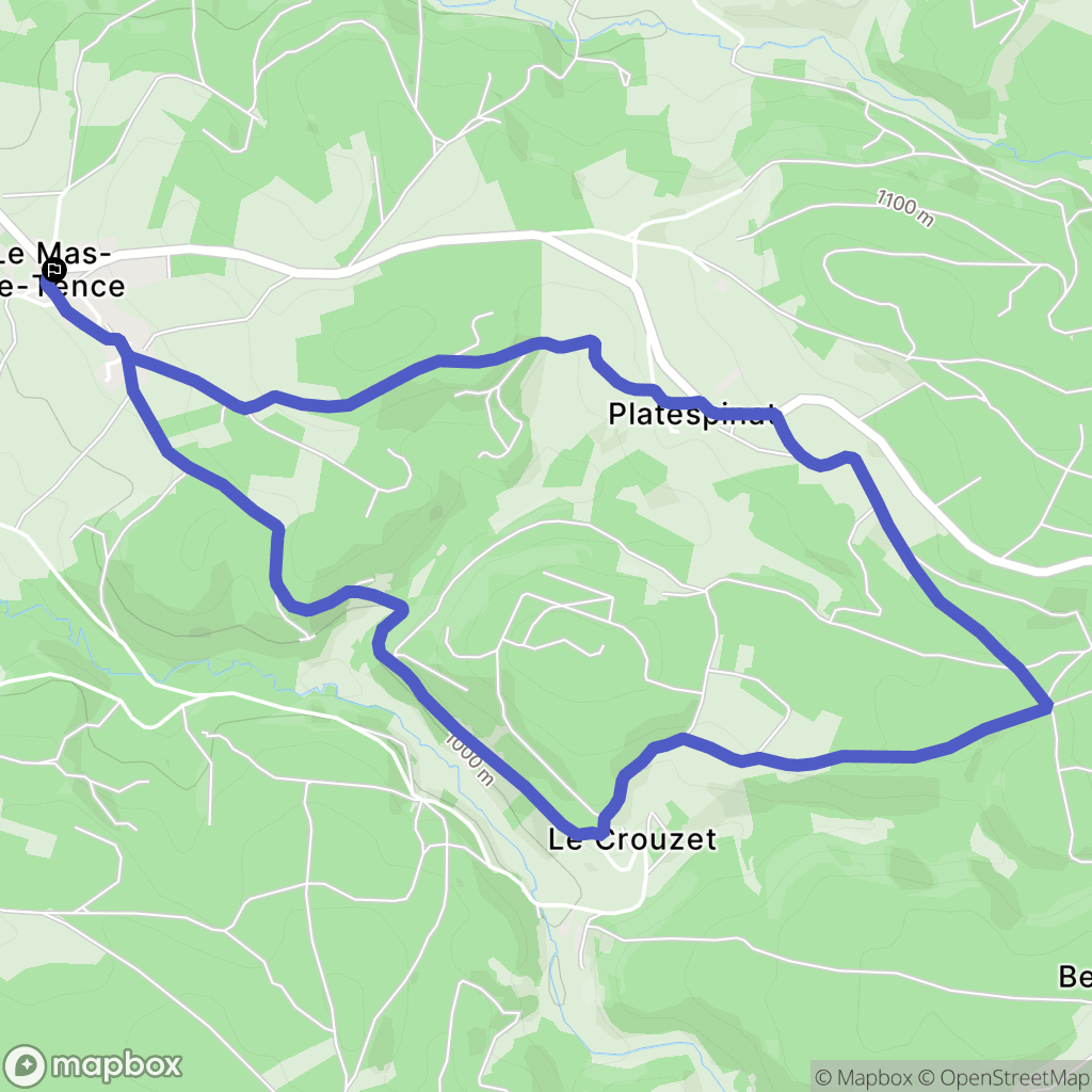 Le Mas-de-Tence : carte du parcours de randonnée - France