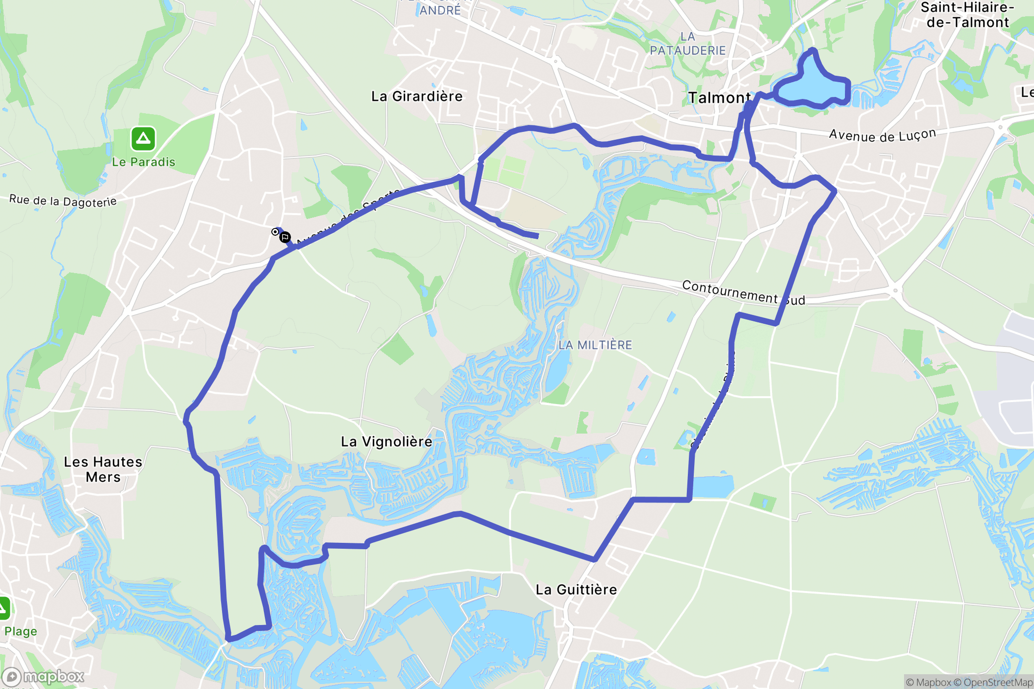 Talmont-Saint-Hilaire : carte du parcours de randonnée - France
