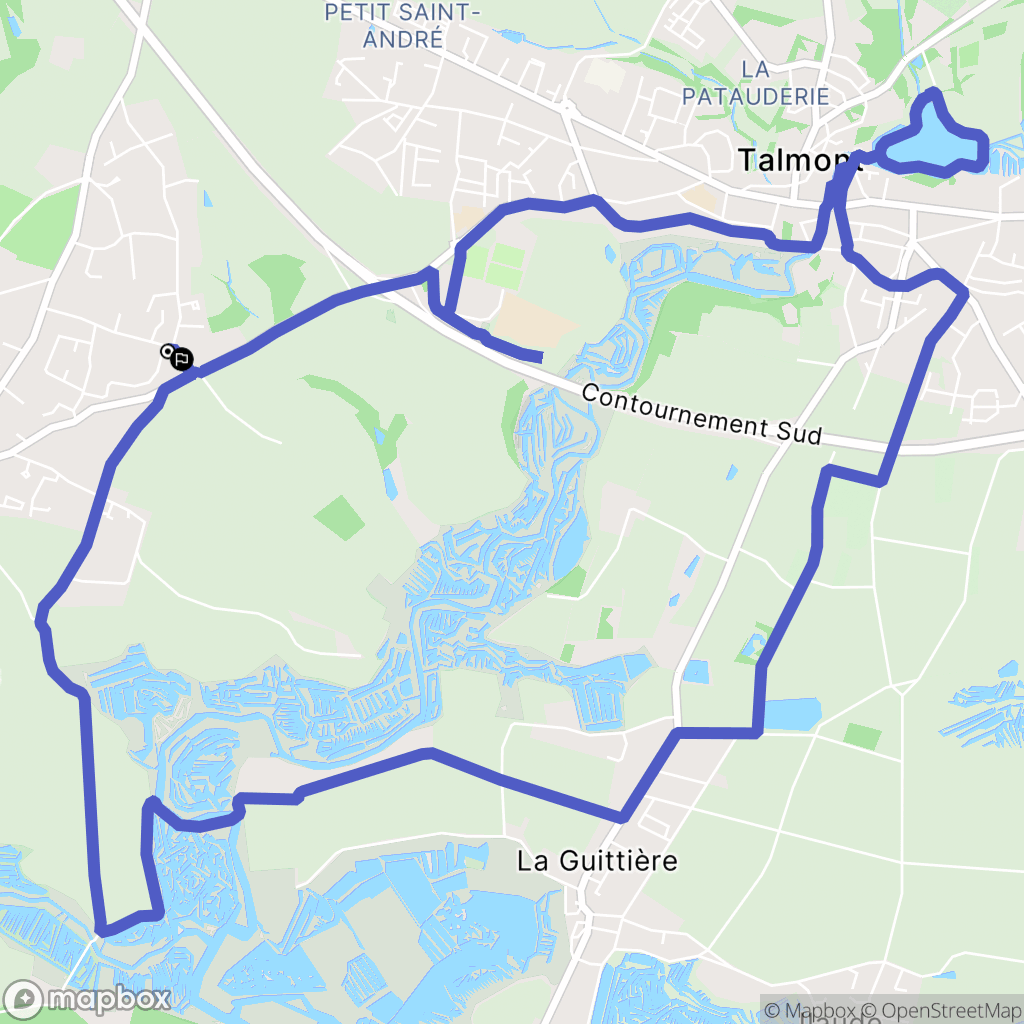 Talmont-Saint-Hilaire : carte du parcours de randonnée - France
