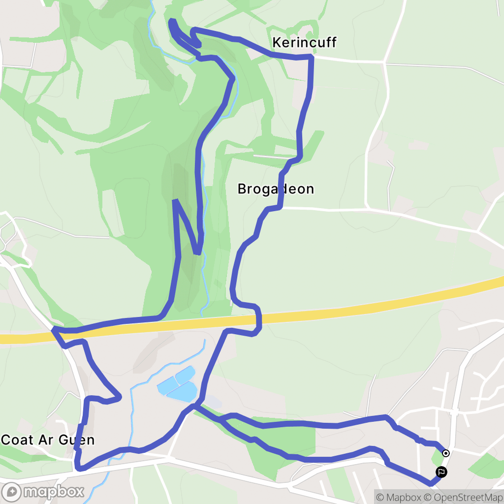 Saint-Thégonnec : carte du parcours de randonnée - France