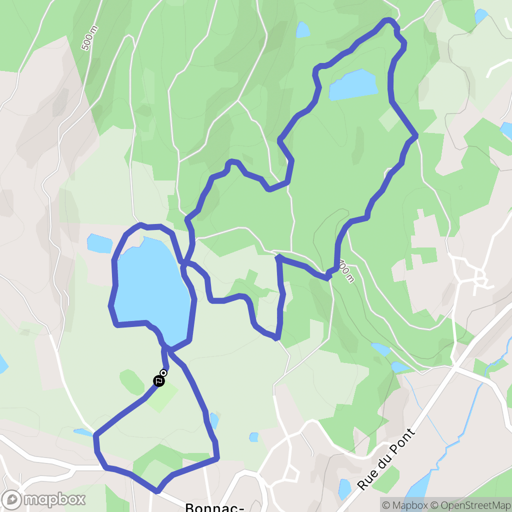 Bonnac la Côte : carte du parcours de randonnée - France