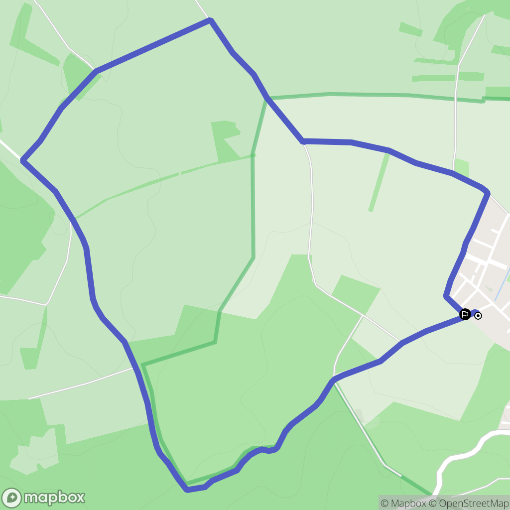 Menucourt : carte du parcours de randonnée - France