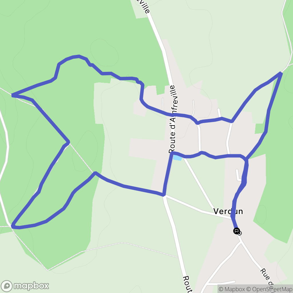 La Vacherie : carte du parcours de randonnée - France